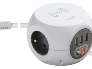 VIMAR 00445.FR.CC.B MULTI PRIKLJ. 16A 3ŠUKO+3USB+INT+WIRELESS