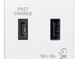 VIMAR 20295.AC.B EIKON A+C-USB PRIKLJUČNICA 5V 3A 2M