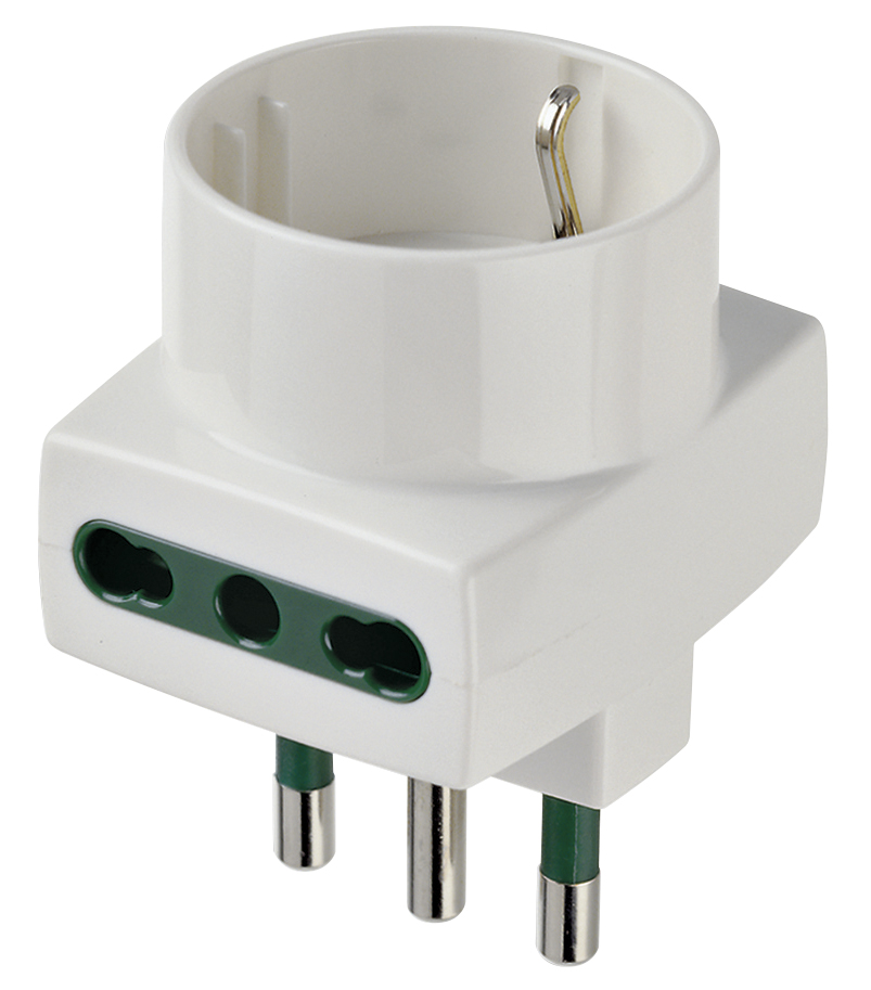 00323.B S17 višenamjenski adapter + 2P17/11 + P30 izlaz. bijeli