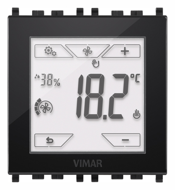 KNX dodirni termostat 2M crni