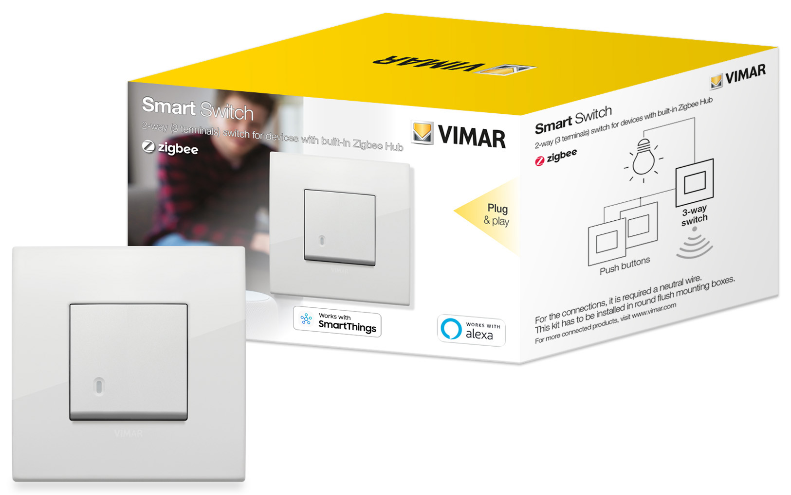 Zigbee komplet dvosmjernih prekidača ArkéClassic bijela