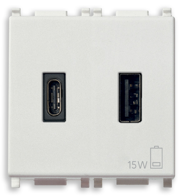 A+C-USB napajalica 15W 3A 5V 2M bijela