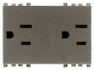 Dvije metalne 2P+E utičnice 15A 127V za SAD