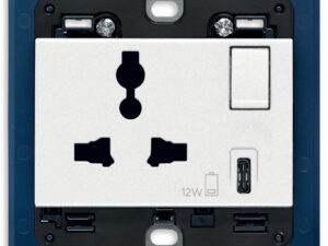 2P+E13A SICURY Multi.+USB C utičnica bijela