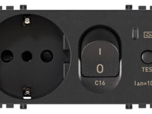 2P+E 16A P30 utičnica+C16 RCBO siva