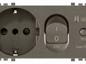 2P+E 16A P30 utičnica+C16 RCBO Metal