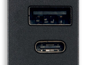 A+C-USB napajalica 15W5V1M antibakterijska siva