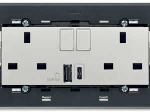 2 2P+E13ABS utičnica+prekidač+A/C-USB Next