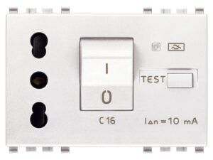 2P+E 16A P17/11 utičnica+C16 RCBO bijela