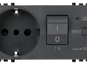 2P+E 16A P30 utičnica+C16 RCBO siva
