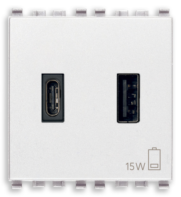 A+C-USB napajalica 15W 3A 5V 2M bijela