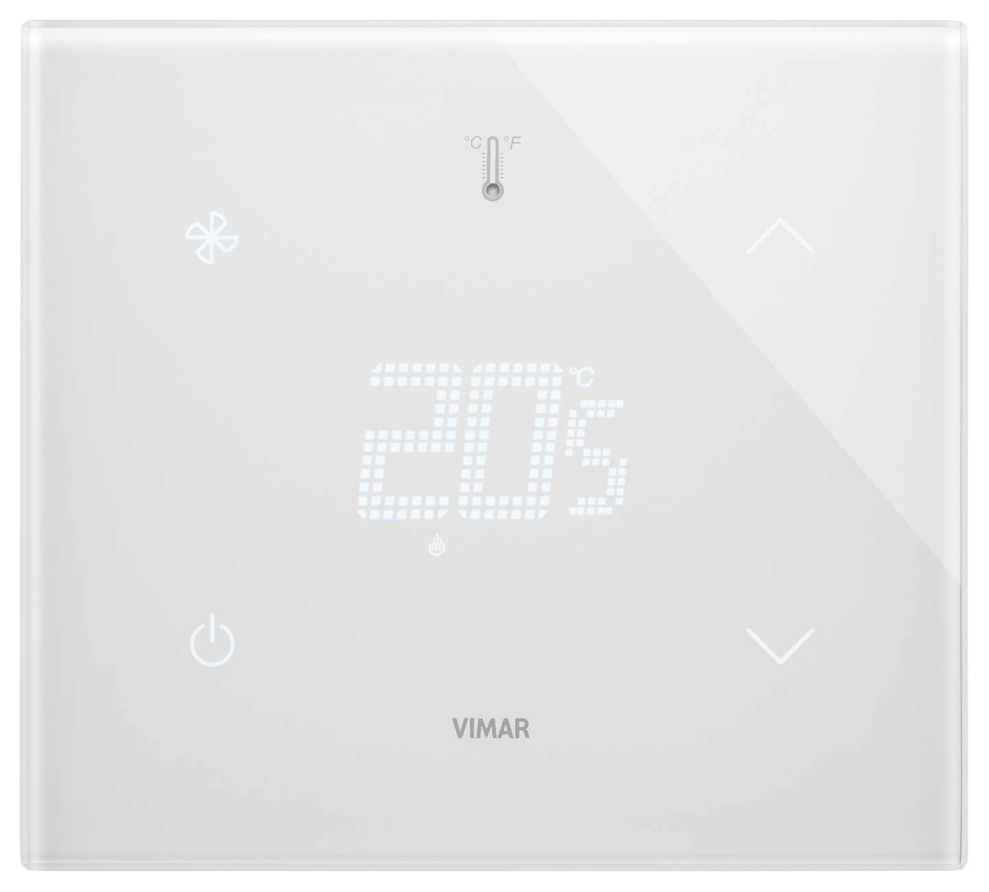 KNX termostat FAN 2M bijeli dijamant