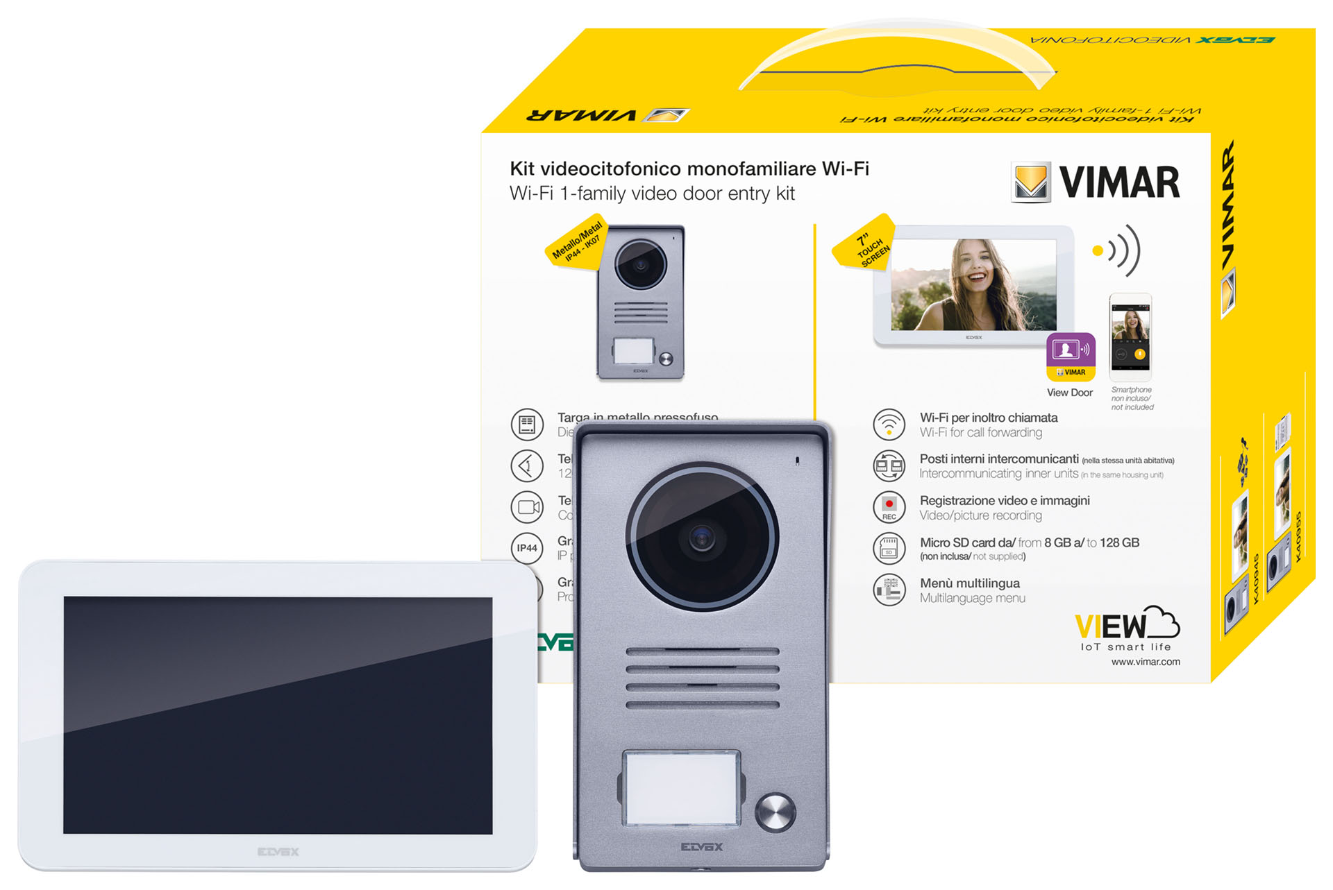 7-inčni TS Wi-Fi video komplet 1F DIN napajanje