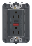 Dvije 2P+E 15A utičnice USA+GFCI sive